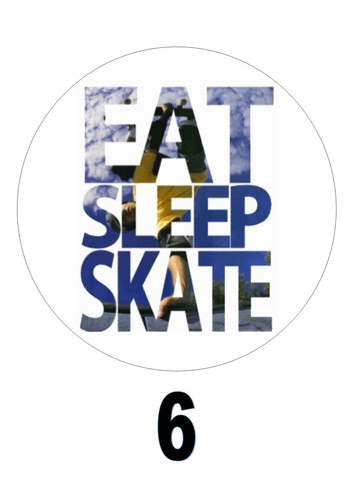 Skateboard boarder 7.5 inch round edible Icing Sheet Iced Cake Topper - Picture 7 of 7