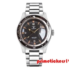 Tandorio Automatic NH35 40mm Men's Business Watch 20atm Domed Sapphire Dive Lume