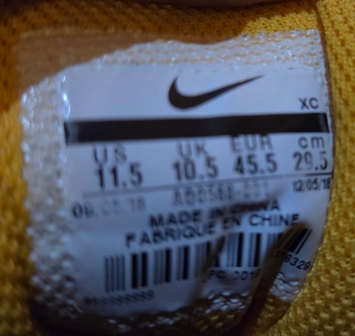 Nike Air Zoom Vapor X Glove 'University Gold' Size 11.5 #AQ0568-001 - Picture 8 of 8