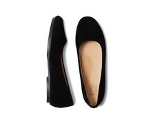 Naturalizer Z2074 True Colors Maxwell Flat Black Leather Women's Size 6W
