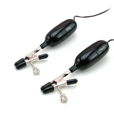Vibrating Nipple Clamps - Breast Nipple Play Vibrator Sex Toy Vibe