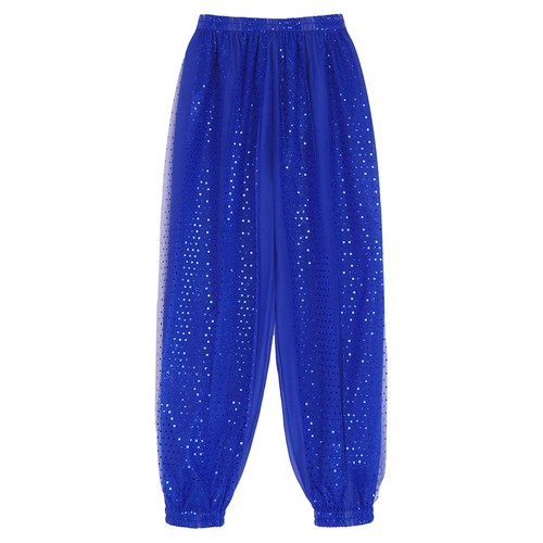 Damen Bauchtanz Kostüm Hose Seitenschlitz Pailletten glänzend Haremshose Hose - Bild 95 von 141