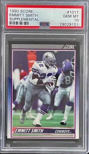 1990 Score Supplemental #101T Emmitt Smith Rookie Card PSA 10 Dallas Cowboys HOF