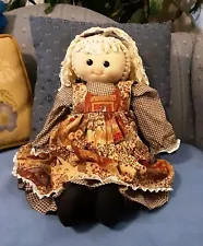 VINTAGE LARGE HAND MADE CLOTH DOLL, 26"