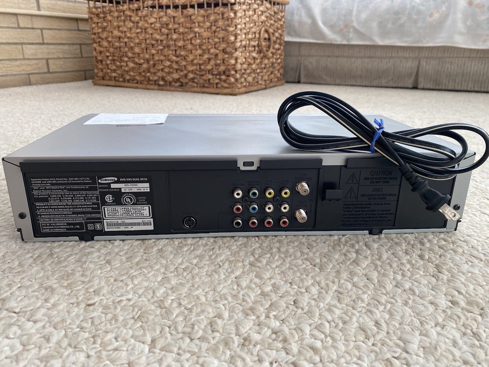 Samsung DVDV5500 DVD VCR VHS 4 Head Combo with Remote & Manual, DVD