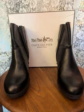 Coach and Four Boots Women's 8.5 Black 3.5" Heel