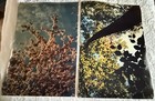 2 Vtg Poster Prints 30”x20” unframed Nature Cherry Trees Wood Leaves Autumn New