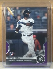 2021 TOPPS NOW #533 ESTEVAN FLORIAL YANKEES ROOKIE 1st HR Purple Parallel 22/25