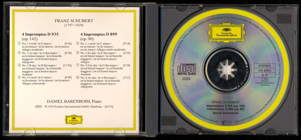 2 Klassik-CDs★Franz SCHUBERT★FORELLEN-QUINTETT + IMPROMPTUS★Deutsche Grammophon★ - Bild 3 von 4