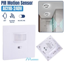110V Motion Sensor LED Light Switch PIR Occupancy Sensor Single-Pole Wall Switch