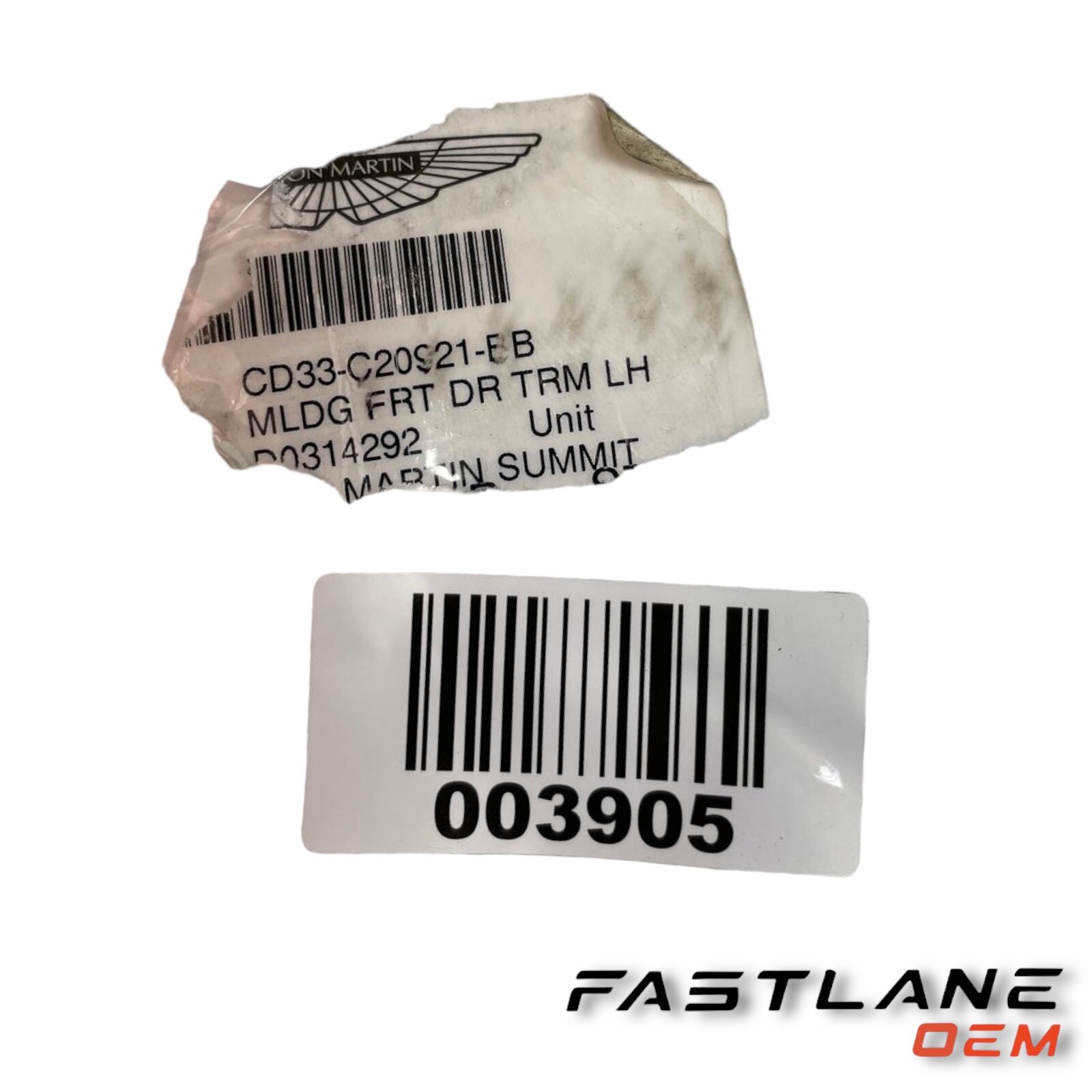 2013-2018 ASTON MARTIN VANQUISH MLDG FRONT DRIVE TRM LEFT NEW OEM CD33-C20921-BB