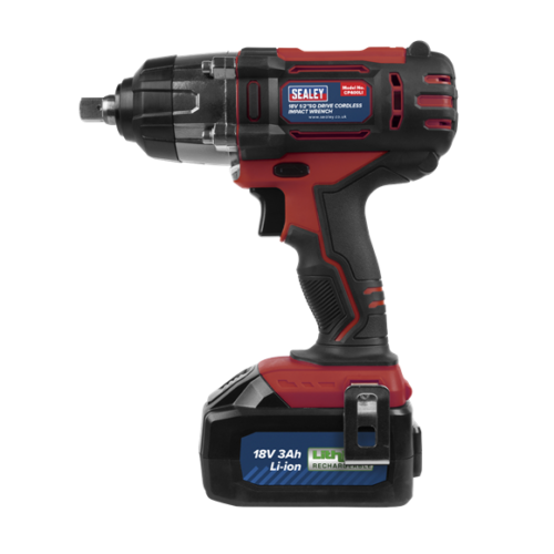 Sealey Red 18V 1/2" Sq Drive Cordless Impact Wrench - Image 9
