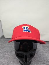 Vintage Louisiana Tech Bulldogs Hat AJD Red Logo Nylon Double Knit Made in USA