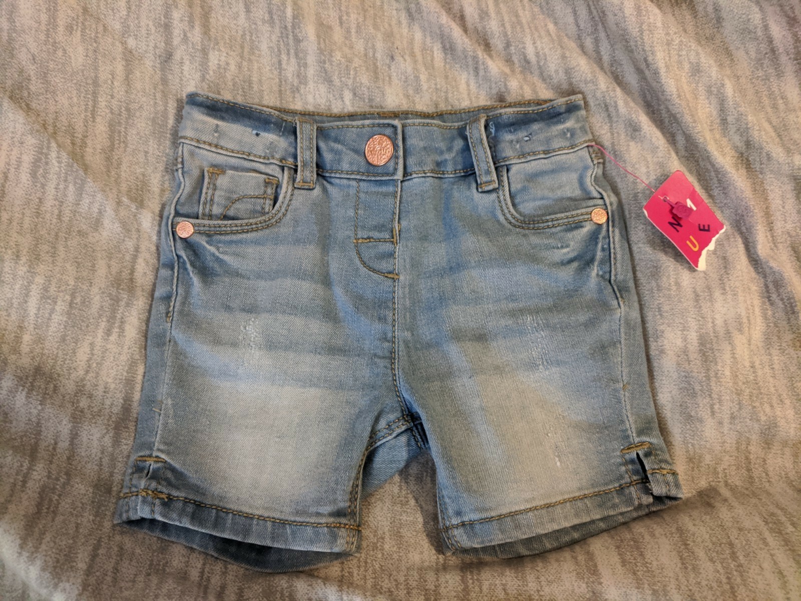 BNWT Girls blue denim shorts 1824 months by Nutmeg eBay