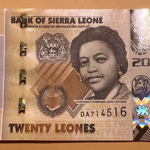 Sierra Leone Twenty Leone Uncirculated Paper Money - New in 2022 - Small size - Imagen 4 de 4