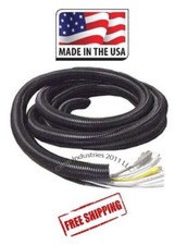 20 FT 1 INCH BLACK SPLIT LOOM TUBING CONDUIT POLYETHYLENE CONVOLUTED WIRE