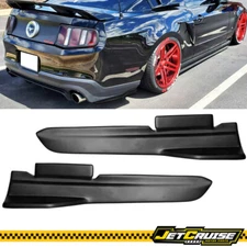 Fits 10-14 Ford Mustang Rear Bumper Apron Side Corner Splitter LS PP Matte Black