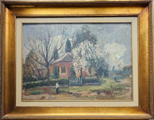 GIOVANNI BALANSINO (1912 -1986) Quadro Dipinto PAESAGGIO OPERA OLIO su MASONITE