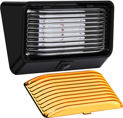 LED RV Exterior Porch Utility Light - 12V, 280 Lumen, Black Base, 1-Pack