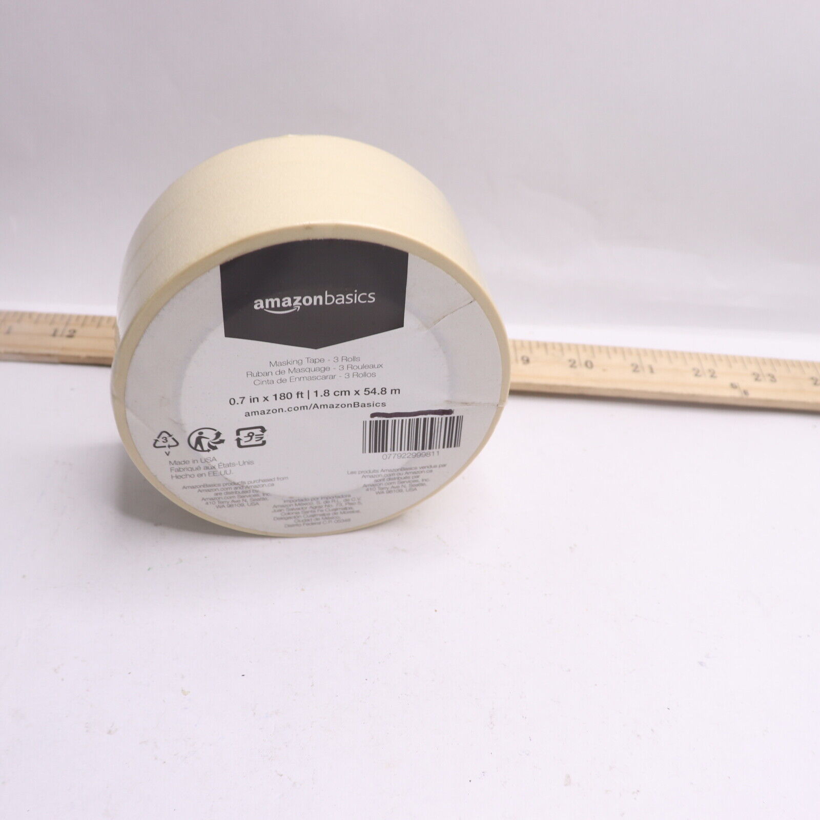 Utility Grade Masking Tape, 5 mil , 24 mm x 54.8 m, Beige
