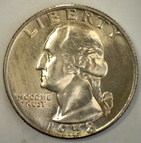 1958 D US Washington Quarter Münze 25c Silber bessere Qualität Münze 25 Cents