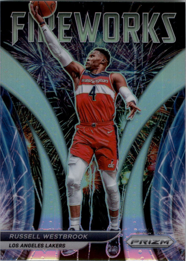2021-22 Panini Prizm Fireworks Prizms Silver #18 Russell Westbrook - NM-MT
