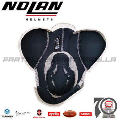 Imbottitura Interna Interno Casco Nolan N20 TRAFFIC / FIAT / NAKED White SPRI...
