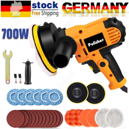 Profi Auto Poliermaschine Polierer Poliergerät Schleifmaschine 125mm Politur Set - Afbeelding 1 van 12