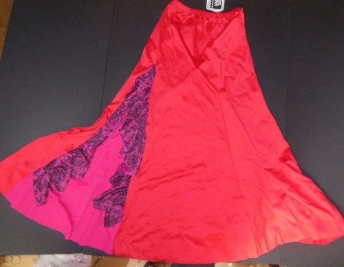 FLAMENCO SKIRT 5 Gore spandex Ruffled Back Godet Contrast SleekLine child sz - Picture 8 of 8