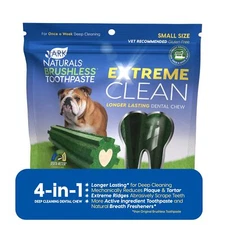 Extreme Clean Dog Toothpaste Chews Natural Breath Freshener 12 Ounce 1 Pack