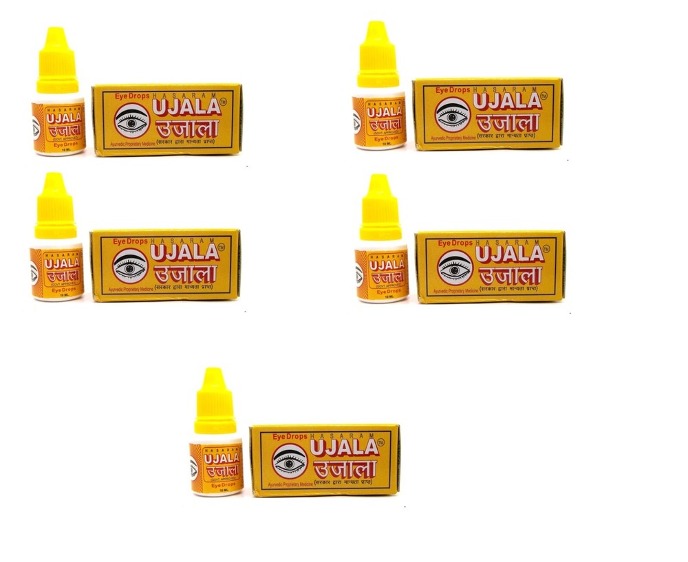 Ayurvedic Ujala Eye Drops Pack of 5 For Cataract & Vision Problems 100% Herbal