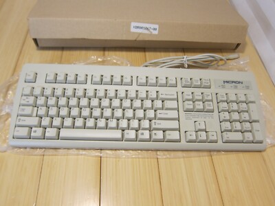 NOS NIB Retro Vintage Micron NMB RT2258TW Windows Wired PS2 Keyboard