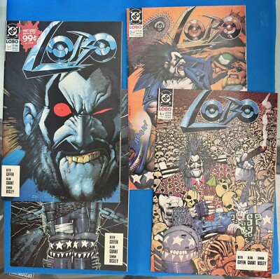 Lobo #1-4 (1990 DC Comics) - Complete 1st Solo Mini-Series Set
