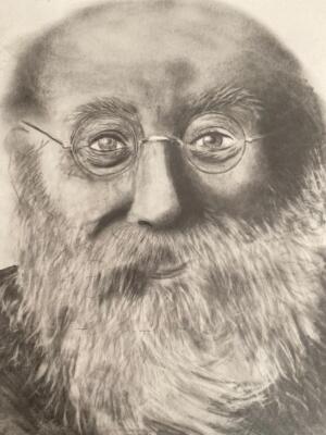 Original Drawing Study Of Old rabbi Jewish Man 11'' x 14'' Brittain signed