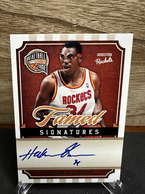 2010 Panini Basketball Famed Signatures Hakeem Olajuwon Autograph 163/299 Card