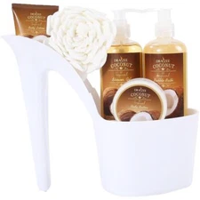Draizee Spa Gift Coconut Scented Bath Essentials Home Spa Gift Basket For Women