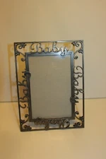 baby metal photo frame 5.5"x3.5" inside, 7.5"x5.5" outside