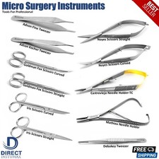 Micro Surgery Instruments Noyes Scissors TC Castroviejo Needle Holder Mathieu CE