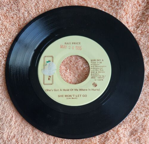 Ray Price...."She Won't Let Go & Memories To Burn" 45 RPM 7" Vinyl Record  - Picture 1 of 2