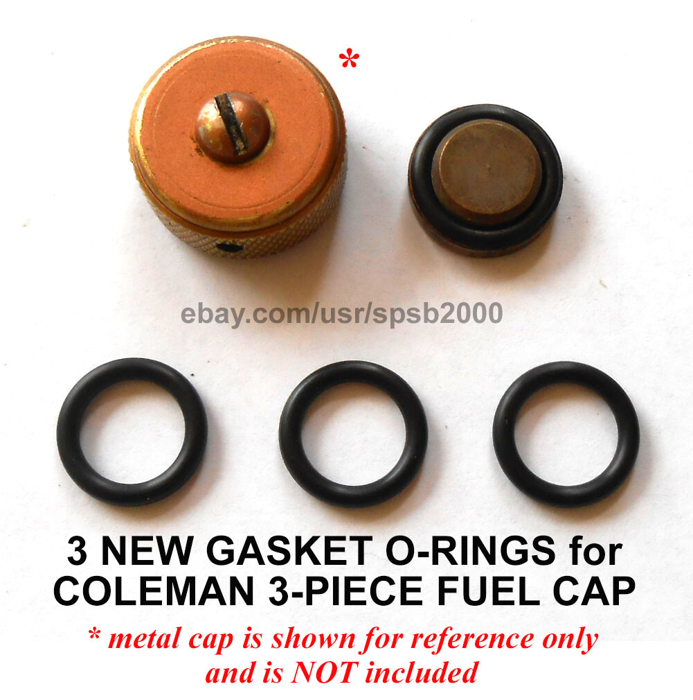 3 new gas cap gasket Orings for COLEMAN fuel filler cap, stove & lantern caps eBay