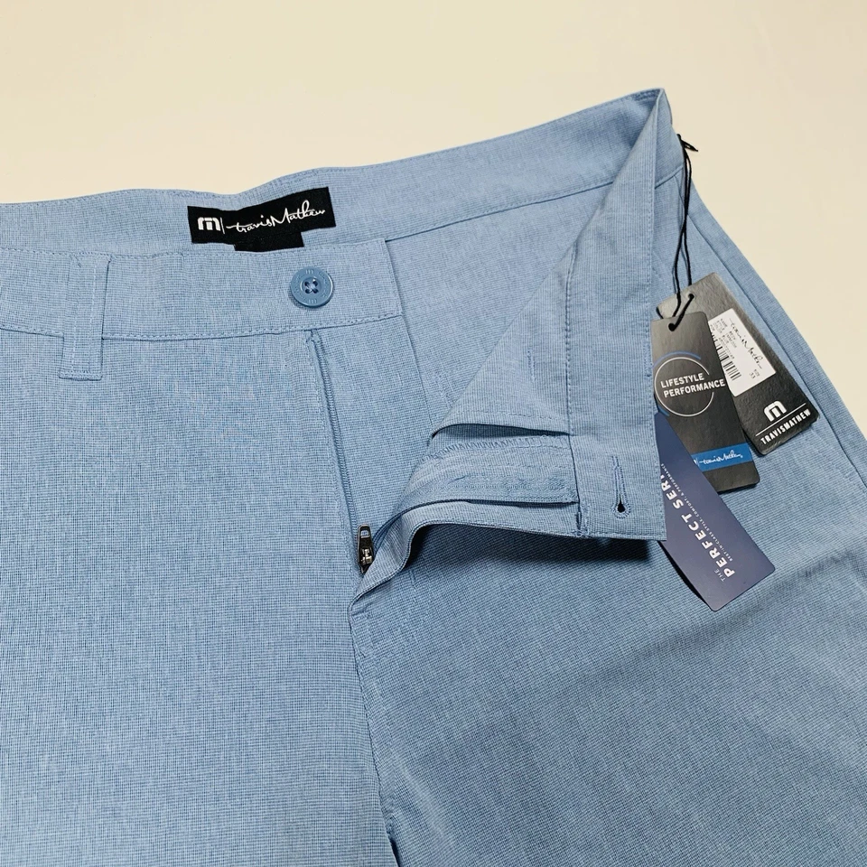 Pantalones Cortos Travis Mathew Beck Estilo de Vida Rendimiento Hombres Talla 33 Azul Informal Elástico Foto 2 de 4