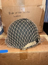 Late WW2 Swivel Bell Helmet Rear Seam With Net And Inner Shell Marked 34153