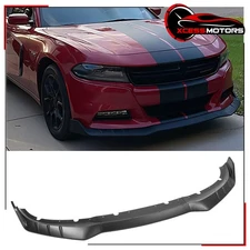 Fits 15-23 Dodge Charger 3PCS IKON V3 Front Lip Under Splitter Matte Black ABS