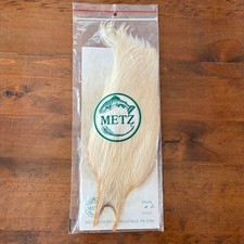 Metz CREAM Cock Hackle Cape Fly Tying Material, Fishing, Good Condition