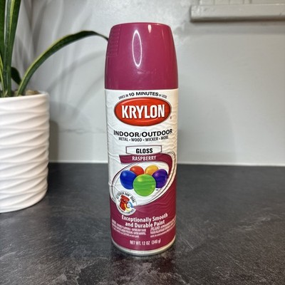 NEW Krylon Gloss Spray Paint Raspberry Indoor Outdoor 12 oz Discontinued