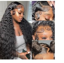 26 Inch Deep Wave Lace Front Wigs HumanHair, 13x4 HD Curly Lace Front Human Hair