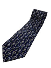 Salvatore Ferragamo Tie Silk NVY Total Pattern Men