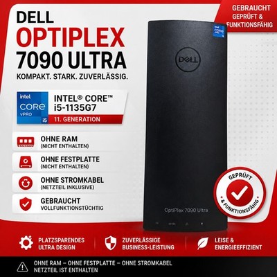  Dell OptiPlex 7090 UFF Mini PC | Intel Core i5-1145G7 | WLAN | Ultra Compact  
