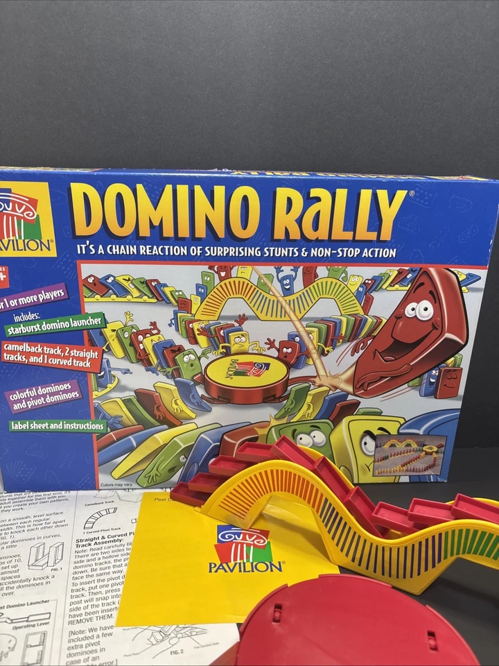 Pavilion Domino Rally Game Starburst Launcher Complete 1999 W/instructions - Image 4 of 4