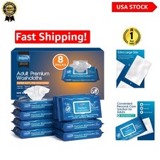 Disposable Aloe Vera Adult Wash Cloths   Oversized 8x12, Perfect for Caregivers